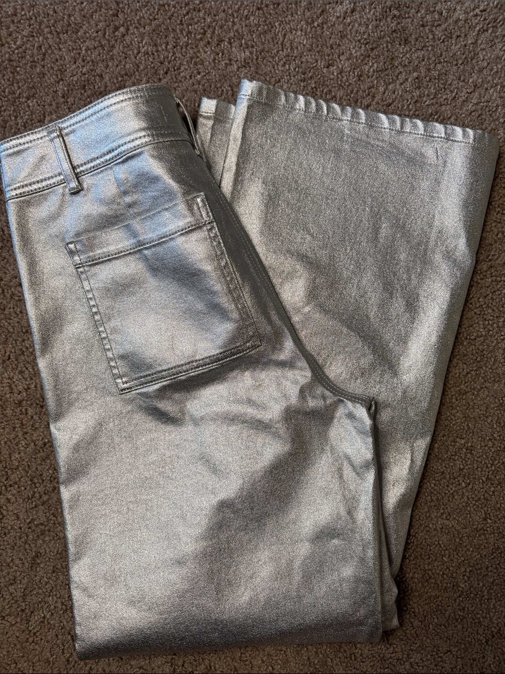 ANTONIO MELANI Silver Metallic Jeans - Picture 6 of 6